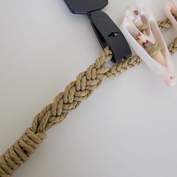 Handmade Seashell Belt Natural Shell and Braided Cord Adjustable Boho New - Picture 8 of 11